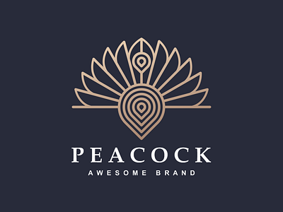 Peacock Logo Line 3d animation app behance branding design dribbble dubai graphic design icon illustration instagram logo motion graphics typography uae ui usa ux vector