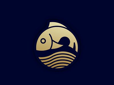 Fish Logo Emblem 3d animation app behance branding design dribbble dubai graphic design icon illustration instagram logo motion graphics typography uae ui usa ux vector