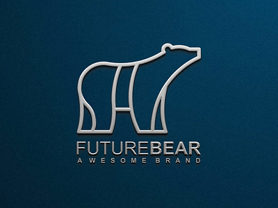 Bear Logo Line 3d animation app behance branding design dribbble dubai graphic design icon illustration instagram logo motion graphics typography uae ui usa ux vector