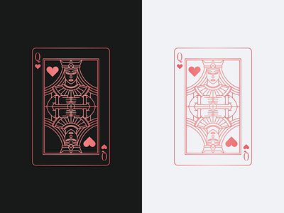 Queen Card Logo Line