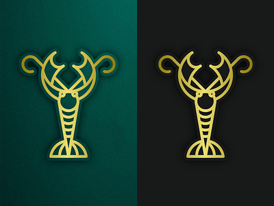 Lobster Logo Line Art 3d animation app behance branding design dribbble dubai graphic design icon illustration instagram logo motion graphics typography uae ui usa ux vector