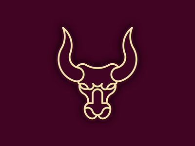 Bull Line Art Logo 3d animation app behance branding design dribbble dubai graphic design icon illustration instagram logo motion graphics typography uae ui usa ux vector