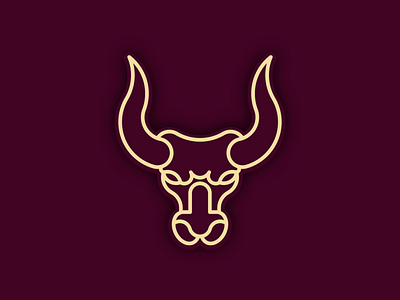 Bull Line Art Logo