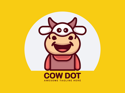 Cow Cartoon Logos 3d animation app behance branding design dribble dubai graphic design icon illustration instagram logo motion graphics typography uae ui usa ux vector