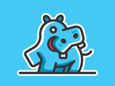 Hippo Cartoon Logos