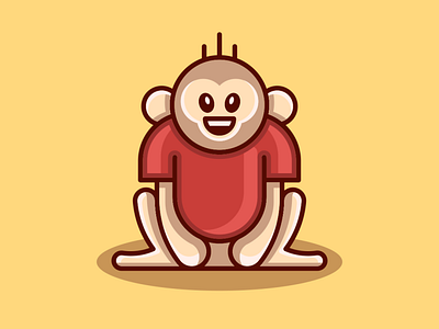 Monkey Cartoon Logo 3d animation app behance branding design dribbble dubai graphic design icon illustration instagram logo motion graphics typography uae ui usa ux vector