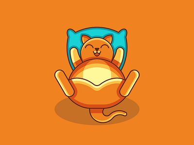 Cat Cartoon Logo 3d animation app behance branding design dribbble dubai graphic design icon illustration instagram logo motion graphics typography uae ui usa ux vector