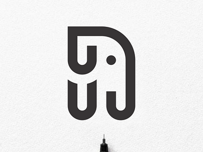 Elephant Monogram Logo