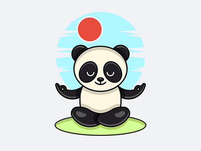 Panda Yoga Mascot Logo 3d animation app behance branding design dribbble dubai graphic design icon illustration instagram logo motion graphics typography uae ui usa ux vector