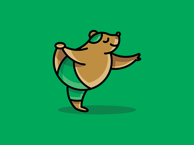 Bear Dance Logo 3d animation app behance branding design dribbble dubai graphic design icon illustration instagram logo motion graphics typography uae ui usa ux vector