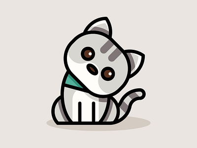 Cat Cute Logo Cartoon 3d animation app behance branding design dribbble dubai graphic design icon illustration instagram logo motion graphics typography uae ui usa ux vector