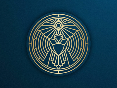 Falcon Line Art Logo Emblem