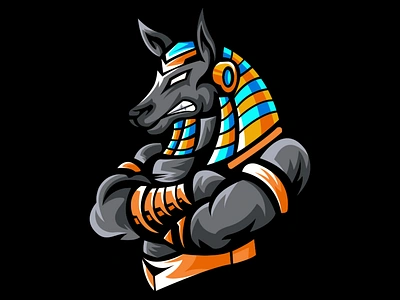 Anubis Mascot Logo 3d animation app behance branding design dribbble dubai graphic design icon illustration logo motion graphics typography uae ui usa vector