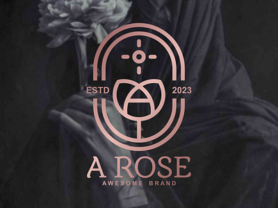 A Rose Line Art Logo Emblem 3d animation app behance branding design dribbble dubai graphic design icon illustration instagram logo motion graphics typography uae ui usa vector