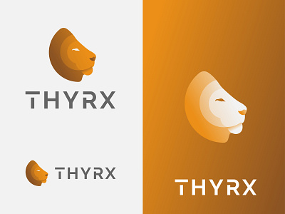 THYRX - Logo Design animal bold branding business logo corporate identity creative design flat golden ratio graphic design icon illustration lion logo logo design minimalist modern premium royalty success