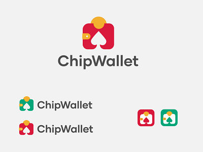 ChipWallet (2nd logo version) - Logo Design abstract app branding business logo corporate identity creative design flat game graphic design logo logo design logo mark logotype modern modern logo money technology vector visual identity