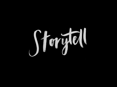 Storytell brush brushlettering brushpen design handlettering typography