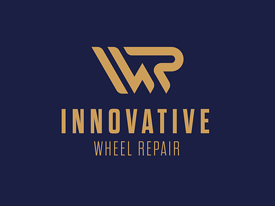 Innovative Wheel Repair brand mark branding design icon lettering logo monogram typography vector