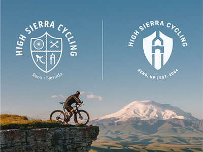 High Sierra Cycling Redesign badge brand mark branding crest design logo wordmark