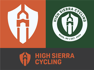 High Sierra Cycling Logo Redesign badge brand mark branding crest design logo wordmark
