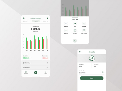 Banking app UI