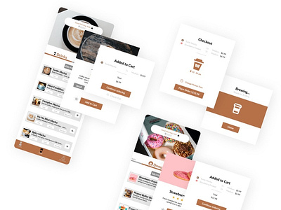 Coffee and donut app design app branding design icon illustration logo typography ui ux vector