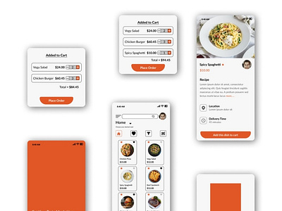 An online food app design app branding design icon illustration logo typography ui ux vector