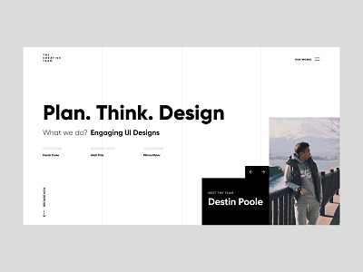 Website Team Concept - Landing page black and white business clean ui company daily ui design landing page minimalist portfolio team teams ui user interface web design website