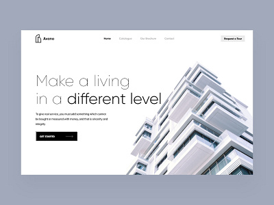Avono - Real Estate Website (Concept) daily ui design elegant design landing page minimal minimalist real estate ui user interface ux web design website