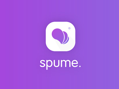 Spume - App Logo app logo branding identity circular logo gradients logo design violet