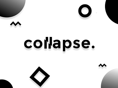 Logo Design - Collapse black and white collapse identity logo design