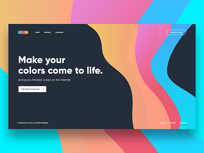 I LOVE G - UI Design (Landing) blue color inspiration colors gradients landing orange pink ui interface web design website