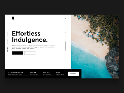 Travel Booking - Landing Page Exploration (Philippines) booking app booking website carousel daily ui design landing design landing page minimalist slider travel ui travel website ui user interface ux web design website