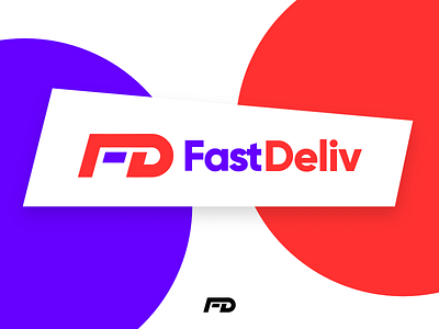 FastDeliv Concept Logo branding delivery app delivery service fast delivery logo logo design logodesign logos logotype red typography vector