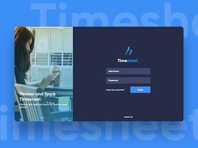 Htech Corporation - Timesheet App blue sky daily ui design login page minimalist sky blue ui ui ux design uidesign uiux web design website