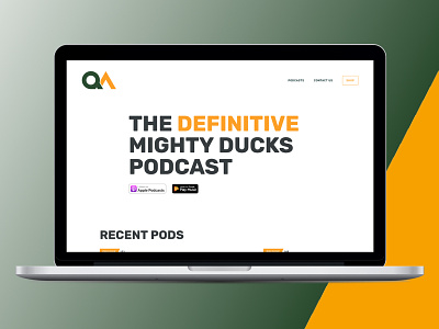 Quack Attack Website Redesign mighty ducks podcast redesign ui ux wordpress