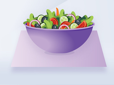 Garden Salad Volt design drawing drawn icons illustration lines noise purple salad test