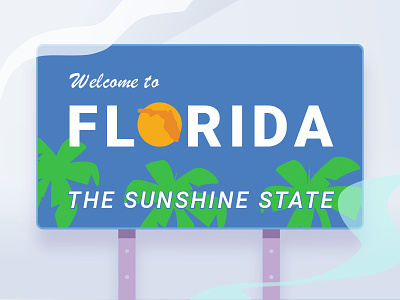 I95 Florida welcome Volt design drawing drawn florida highway illustration lines noise sign test welcome