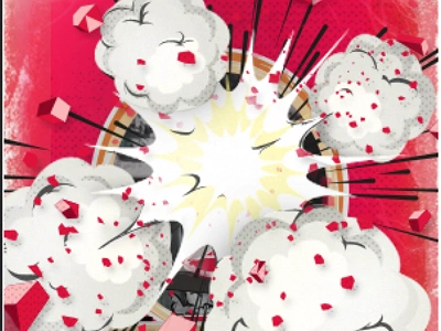 BOOM! bang big. bold. boom! drawing drawn explode illustration lines red vector