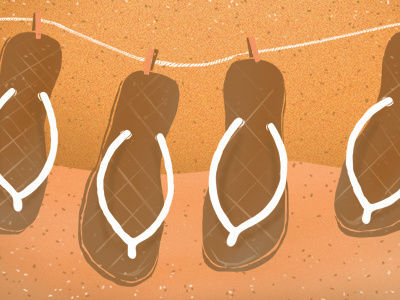sandals on string sandals string clothes line noise