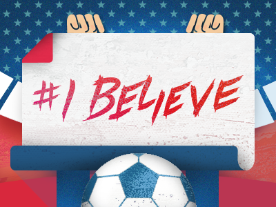 Ibelieve art soccer team usa vector worldcup