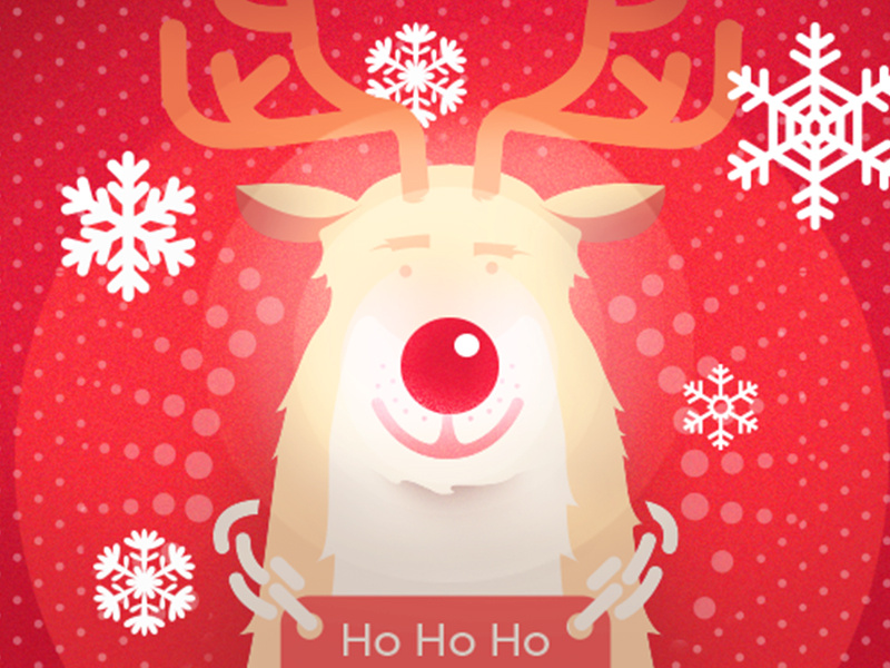 Rudolf raindeer rudolf xman christmas antlers red noise snowflakes jingle