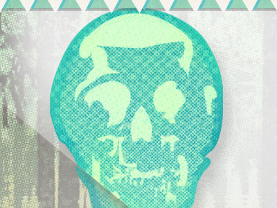 Skull Pixel forrest pixels skull teal