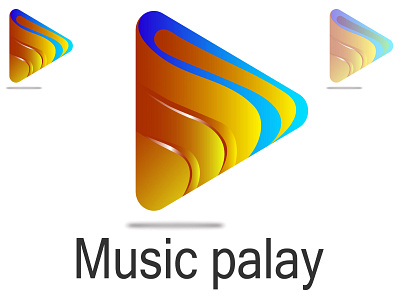 Music player 3d app logo 3d latter logo branding flat logo graphic design logo minimalist logo