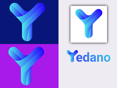 Yedano 3d latter logo graphic design ill illustration logo minimalist logo