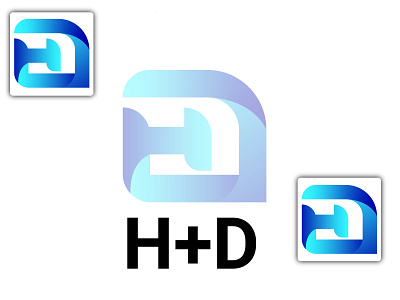 H+D 3d branding graphic design ill illustration logo minimalist logo
