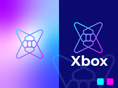 Xbox 3d latter logo graphic design illustration logo logo design minimalist logo modon