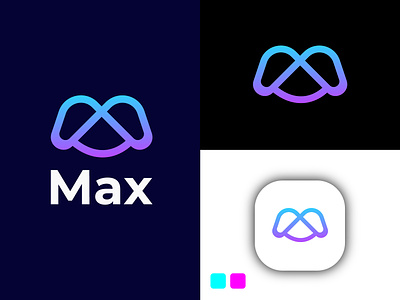 max 3d 3d latter logo 3d lo graphic design illustration logo minimalist logo vector