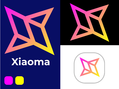 xiaoma 3d 3d latter logo al graphic design illustration logo minimalist logo vector