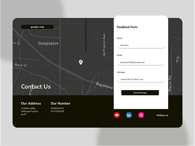 Contact Us 100days contact contact form dailychallenge dailyui details dribbble feedback figma form location map ui web web ui website